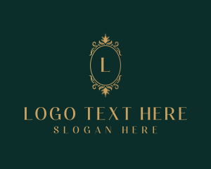 Wedding Planner - Hotel Floral Wreath logo design