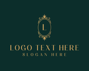 Hotel Floral Wreath Logo