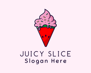 Watermelon Ice Cream logo design