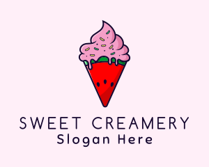 Watermelon Ice Cream logo design