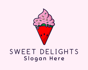 Watermelon Ice Cream logo design