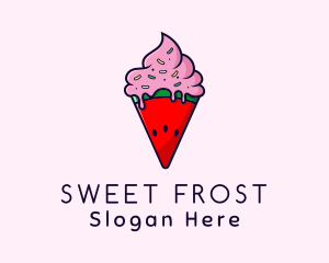 Watermelon Ice Cream logo design