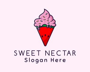 Watermelon Ice Cream logo design