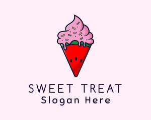 Watermelon Ice Cream logo design