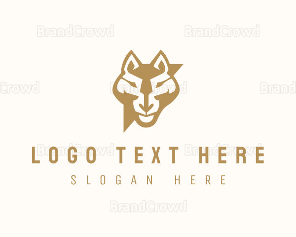 Modern Wolf Head Logo