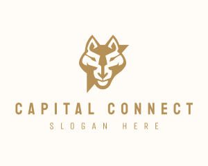 Modern Wolf Head logo design