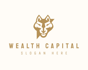 Modern Wolf Head logo design