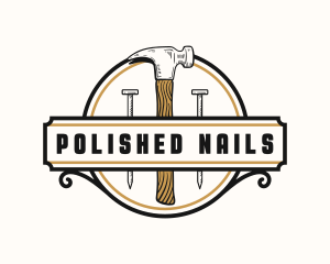 Hammer Nail Handyman logo design