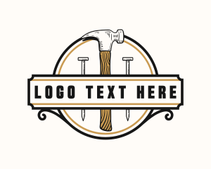 Hammer Nail Handyman Logo