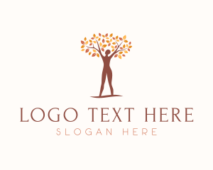 Therapy - Eco Woman Tree logo design