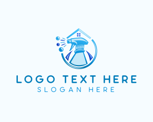 Cleaning Supply - Spray Cleaning Bubbles logo design