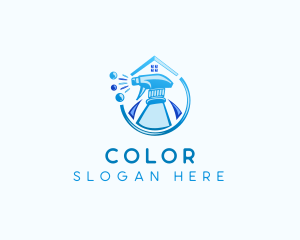Maid - Spray Cleaning Bubbles logo design