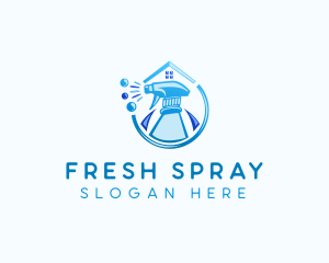 Spray Cleaning Bubbles logo design