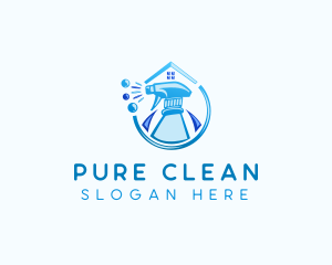 Spray Cleaning Bubbles logo design