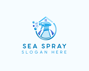 Spray Cleaning Bubbles logo design