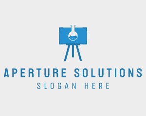 Science Flask Experiment logo design