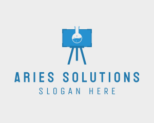 Science Flask Experiment logo design