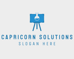 Science Flask Experiment logo design