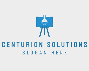 Science Flask Experiment logo design