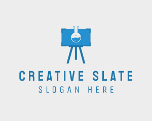 Whiteboard - Science Flask Experiment logo design