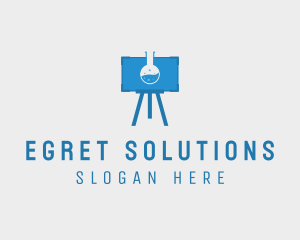 Science Flask Experiment logo design