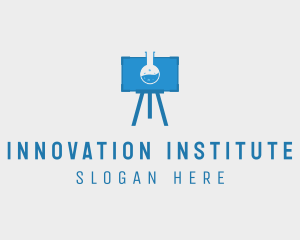 Institute - Science Flask Experiment logo design