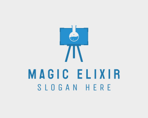 Science Flask Experiment logo design