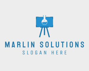 Science Flask Experiment logo design