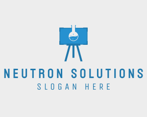 Science Flask Experiment logo design