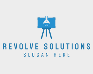 Science Flask Experiment logo design