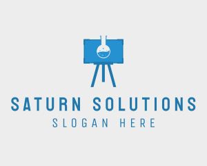 Science Flask Experiment logo design