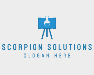 Science Flask Experiment logo design