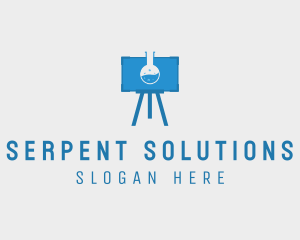 Science Flask Experiment logo design