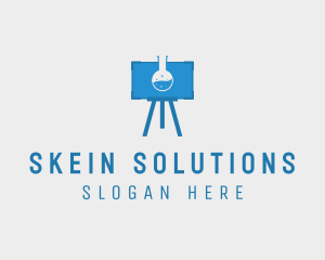 Science Flask Experiment logo design