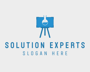 Science Flask Experiment logo design