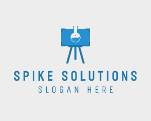 Science Flask Experiment logo design