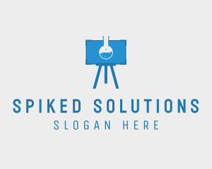 Science Flask Experiment logo design