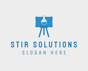 Science Flask Experiment logo design