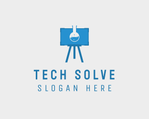 Solution - Science Flask Experiment logo design