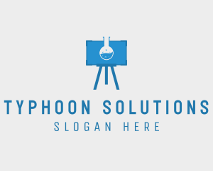 Science Flask Experiment logo design