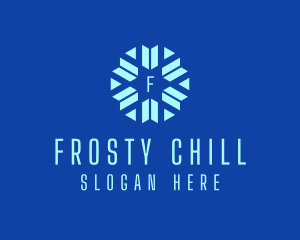 Winter Snowflake Ski  logo design
