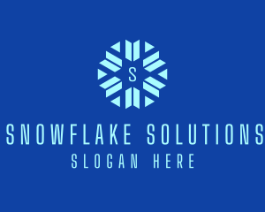 Winter - Winter Snowflake Ski logo design