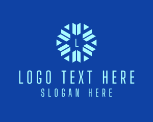 Snowboard - Winter Snowflake Ski logo design