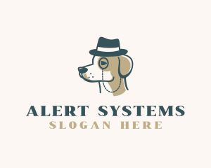 Detective Dog Hat logo design