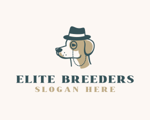 Detective Dog Hat logo design