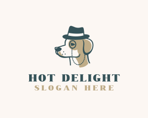 Detective Dog Hat logo design