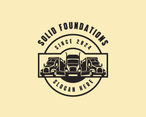 Trucker - Freight Transportation Vehicle logo design