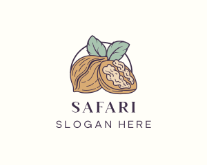 Vegan - Organic Seed Walnut logo design