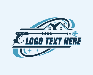 Roofing - Pressure Washer Roof Clean logo design