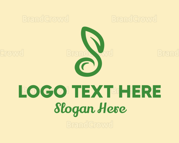 Musical Note Leaf Logo